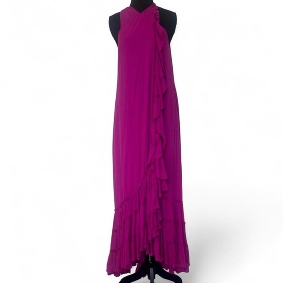 Free People Endless Summer Gauze Wrap Maxi Dress - Magenta - Size XS (NWOT) - Picture 2 of 5